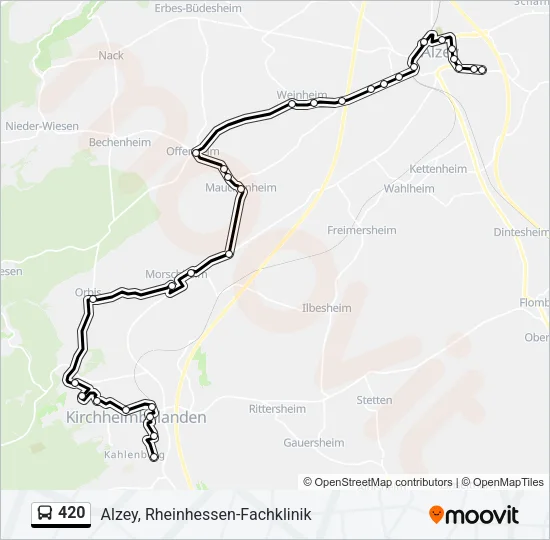 420 Bus Line Map