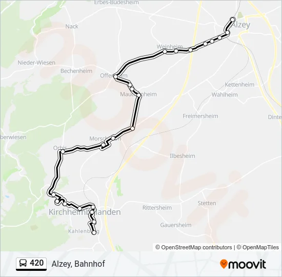 420 Bus Line Map