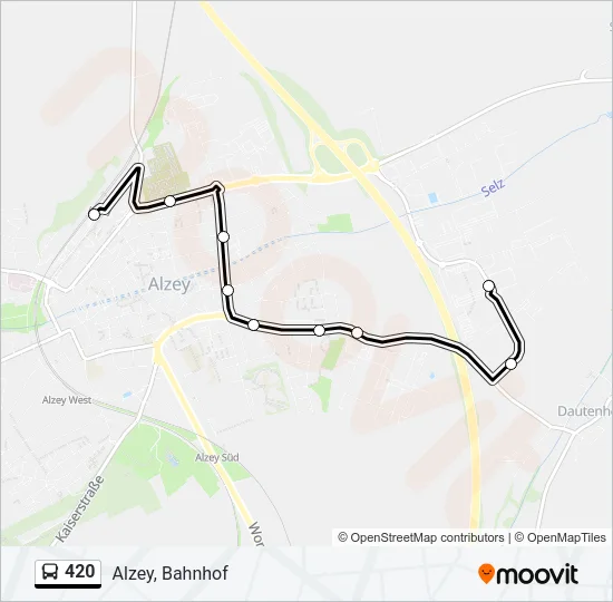 420 Bus Line Map