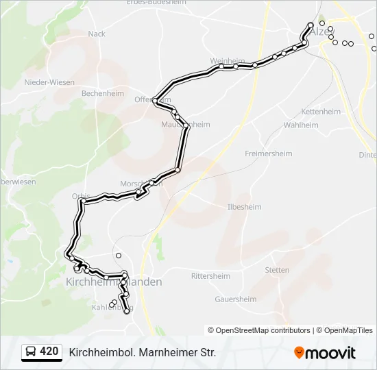 420 Bus Line Map