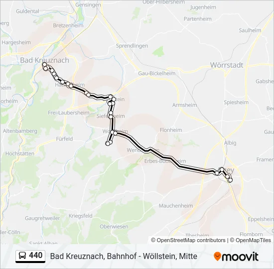 440 Bus Line Map