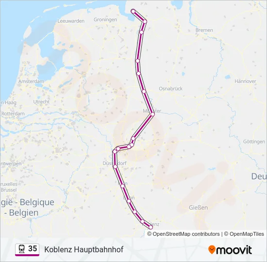 35 Train Line Map