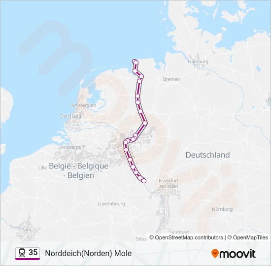 35 Train Line Map