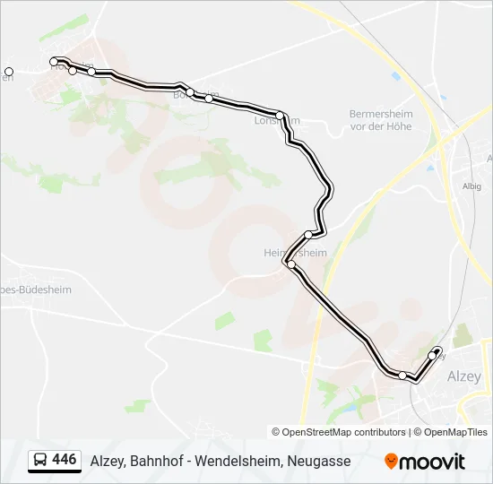 446 Bus Line Map