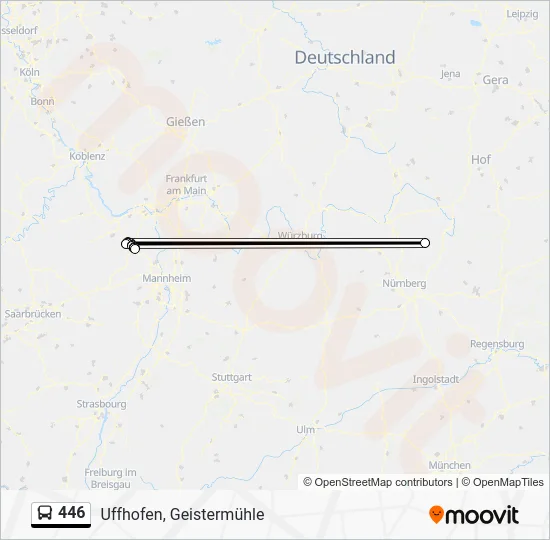 Автобус 446: карта маршрута