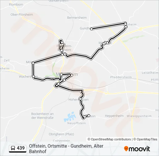 439 Bus Line Map