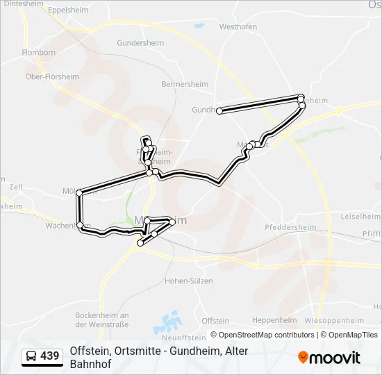 439 Bus Line Map