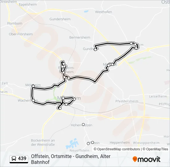 439 Bus Line Map