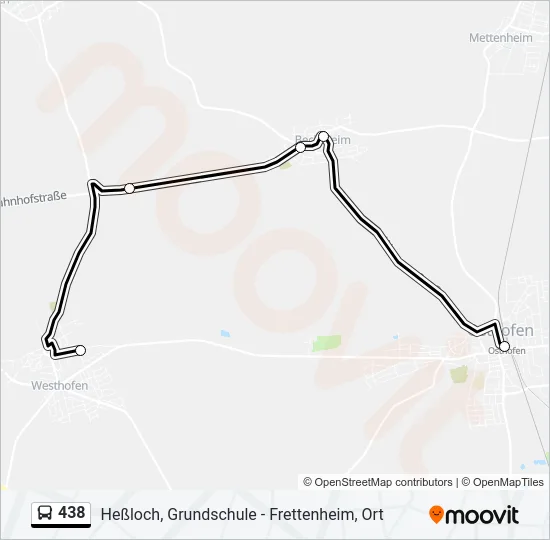 438 Bus Line Map