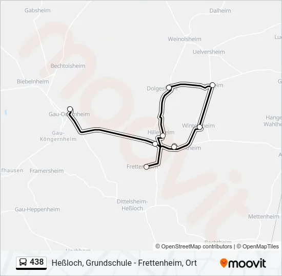 438 Bus Line Map