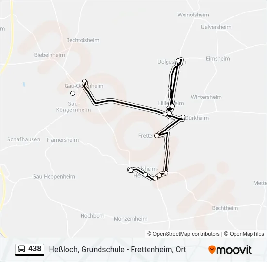 438 Bus Line Map