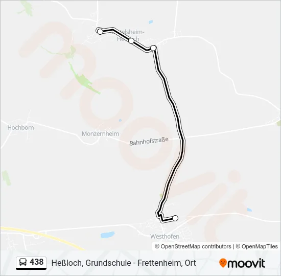 438 Bus Line Map