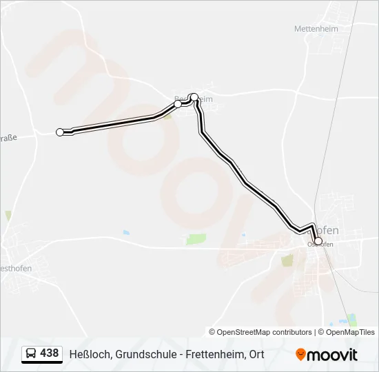 438 Bus Line Map