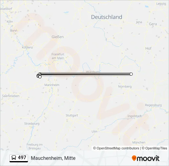 497 Bus Line Map