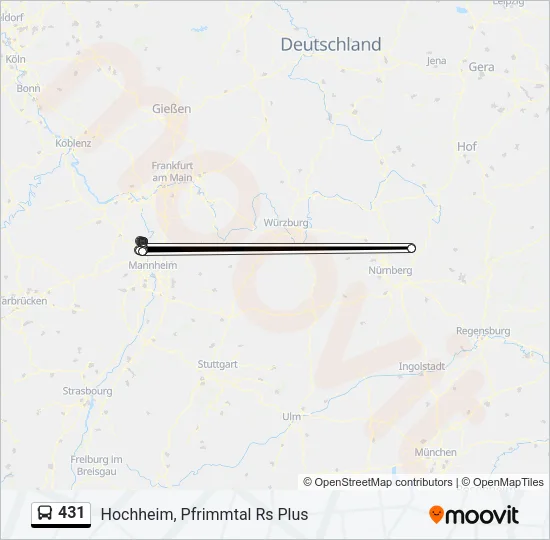 431 Bus Line Map