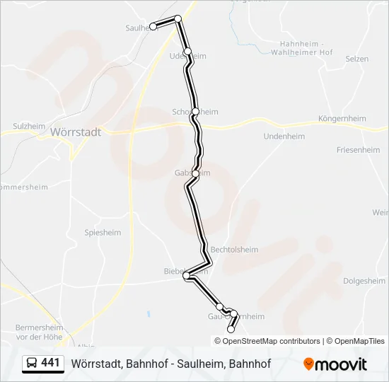 441 Bus Line Map