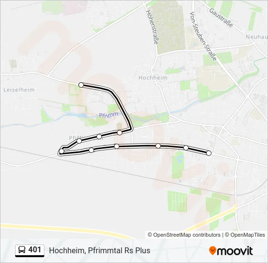 401 Bus Line Map
