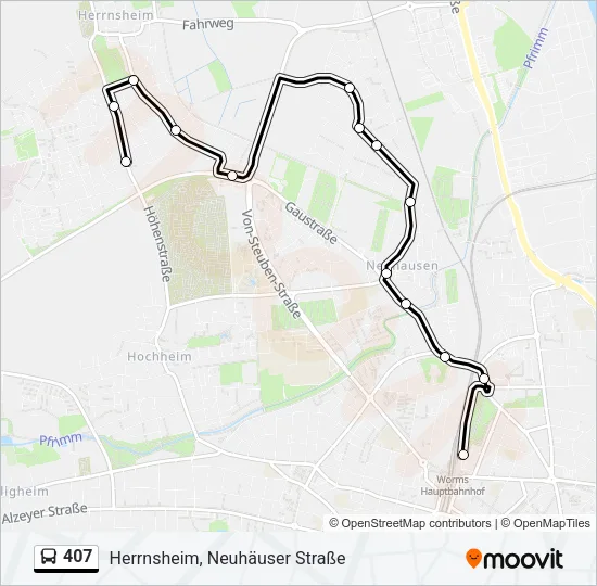 407 Bus Line Map