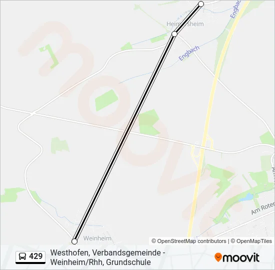 429 Bus Line Map