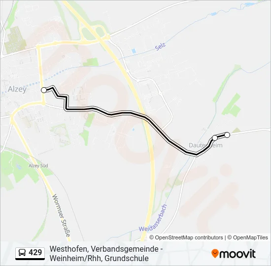 429 Bus Line Map