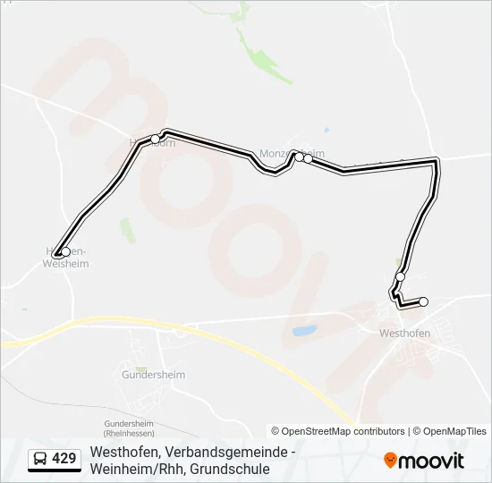 429 Bus Line Map