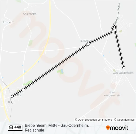 448 Bus Line Map
