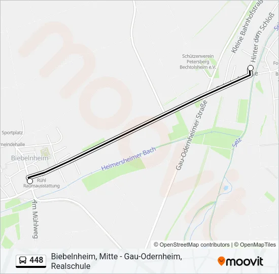 448 Bus Line Map