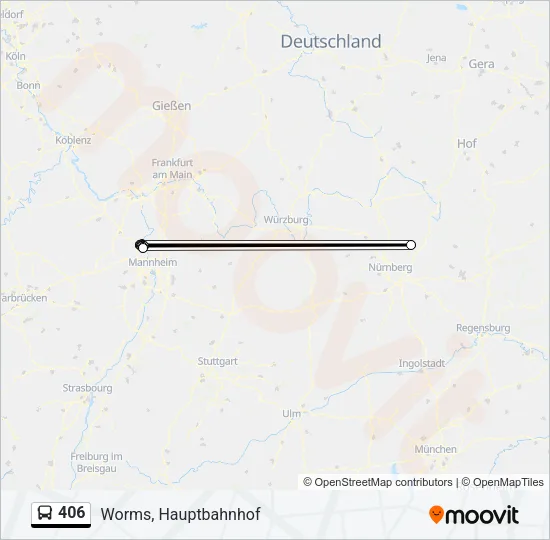 406 Bus Line Map