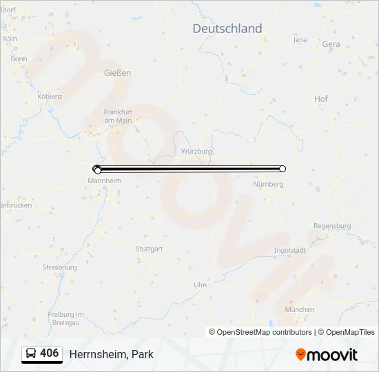 406 Bus Line Map