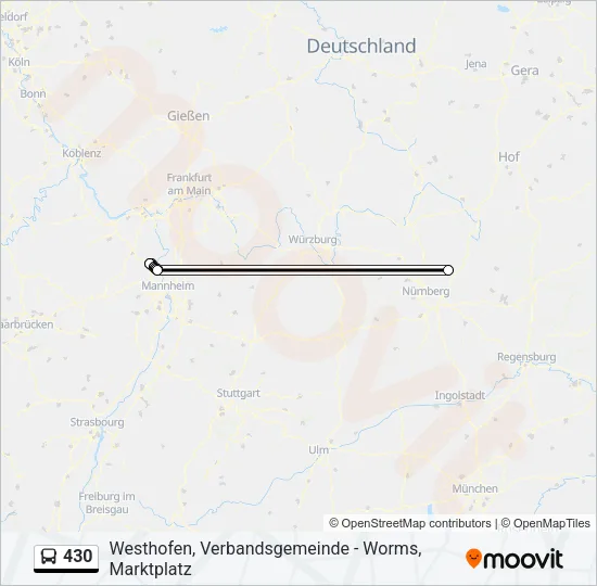 430 Bus Line Map