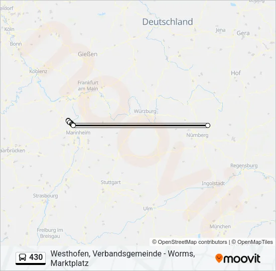 430 Bus Line Map