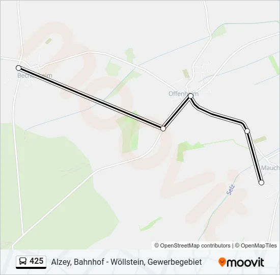 425 Bus Line Map