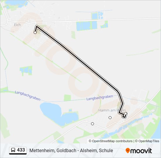 433 Bus Line Map