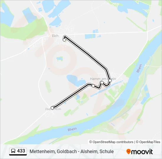 433 Bus Line Map