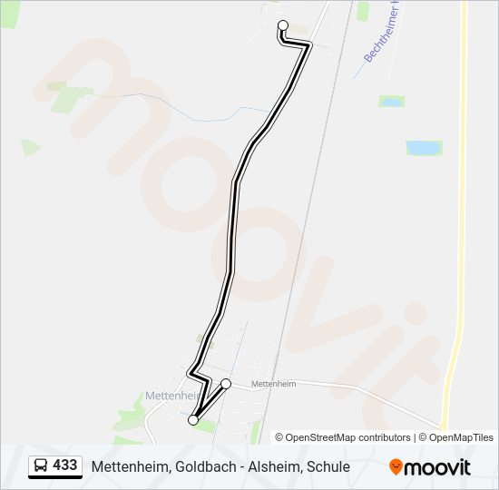 433 Bus Line Map
