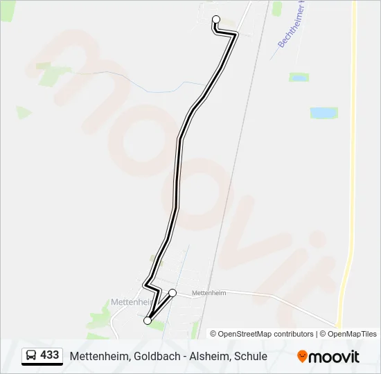 433 Bus Line Map