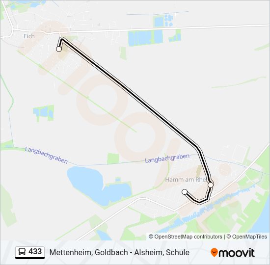 433 Bus Line Map