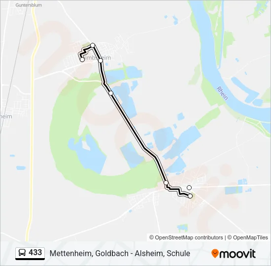 433 Bus Line Map