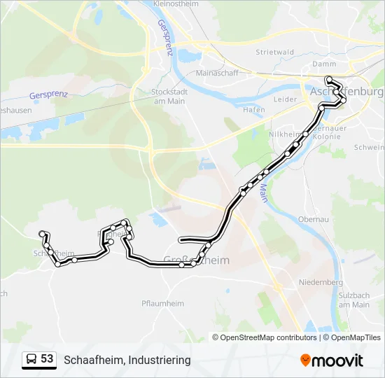 53 Bus Line Map