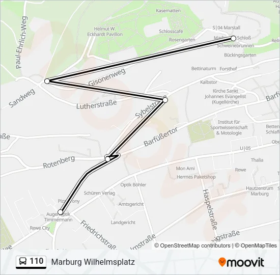 110 Bus Line Map