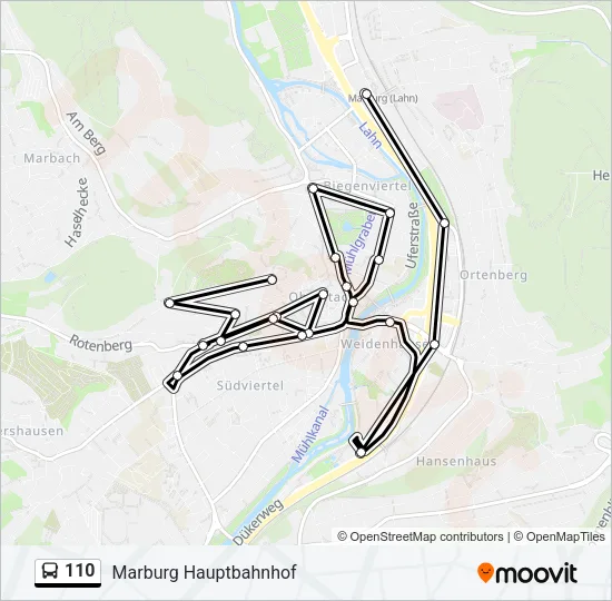 110 Bus Line Map