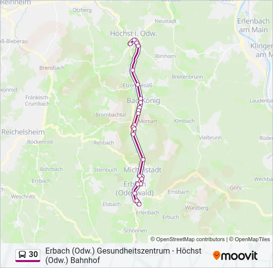 30 Bus Line Map