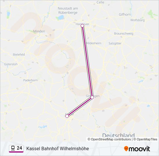 Поезд 24: карта маршрута