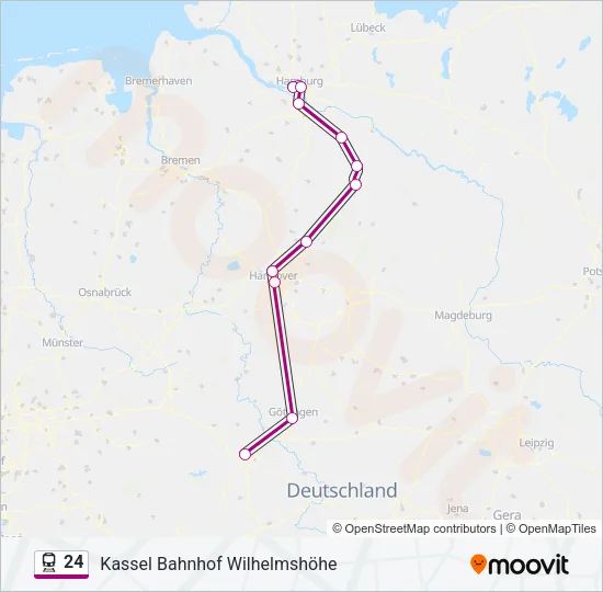 24 Train Line Map