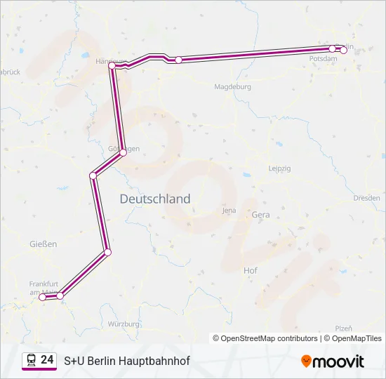 24 Train Line Map