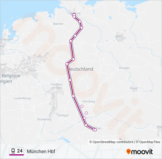24 Train Line Map