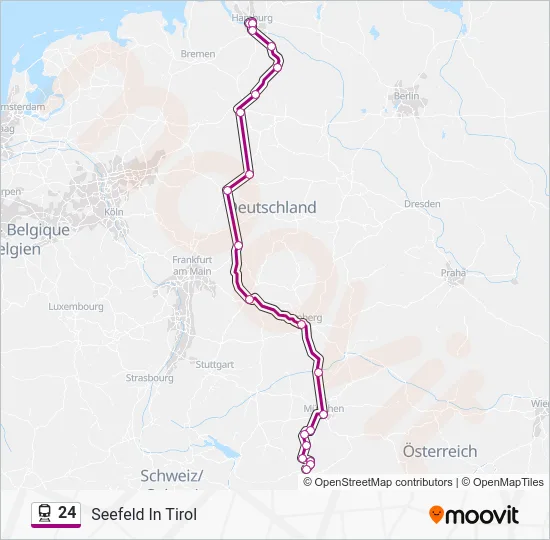 Поезд 24: карта маршрута