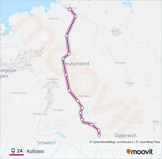 24 Train Line Map