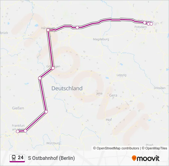 Поезд 24: карта маршрута