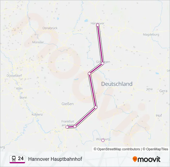 24 Train Line Map